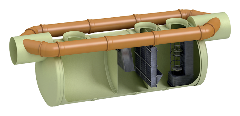 Light Liquid Separator With Bypass G-h Grp Horizontal Version 276122