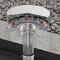 Hygienic
roof drainage